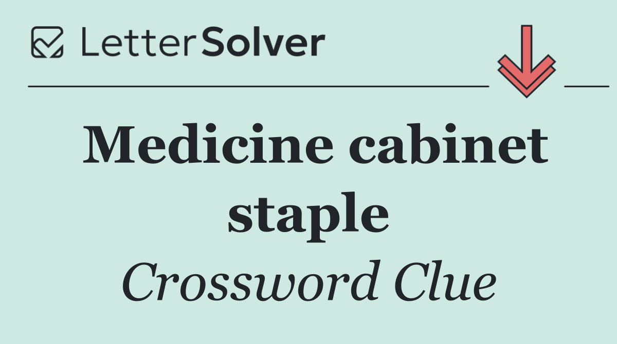 Medicine cabinet staple