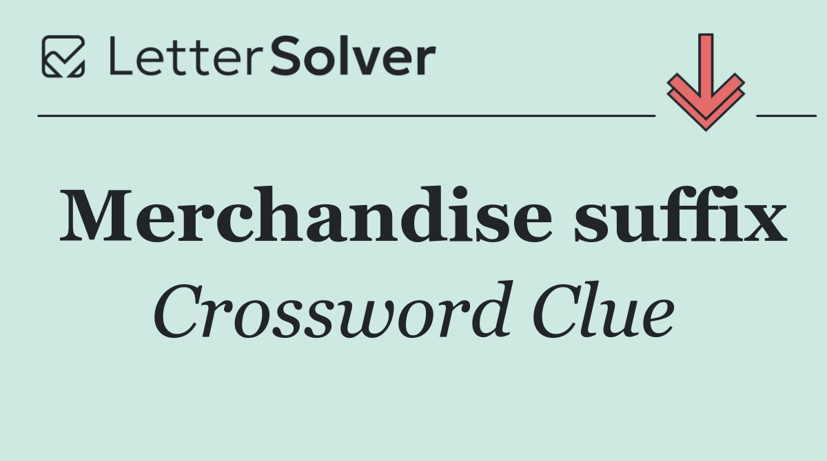 Merchandise suffix