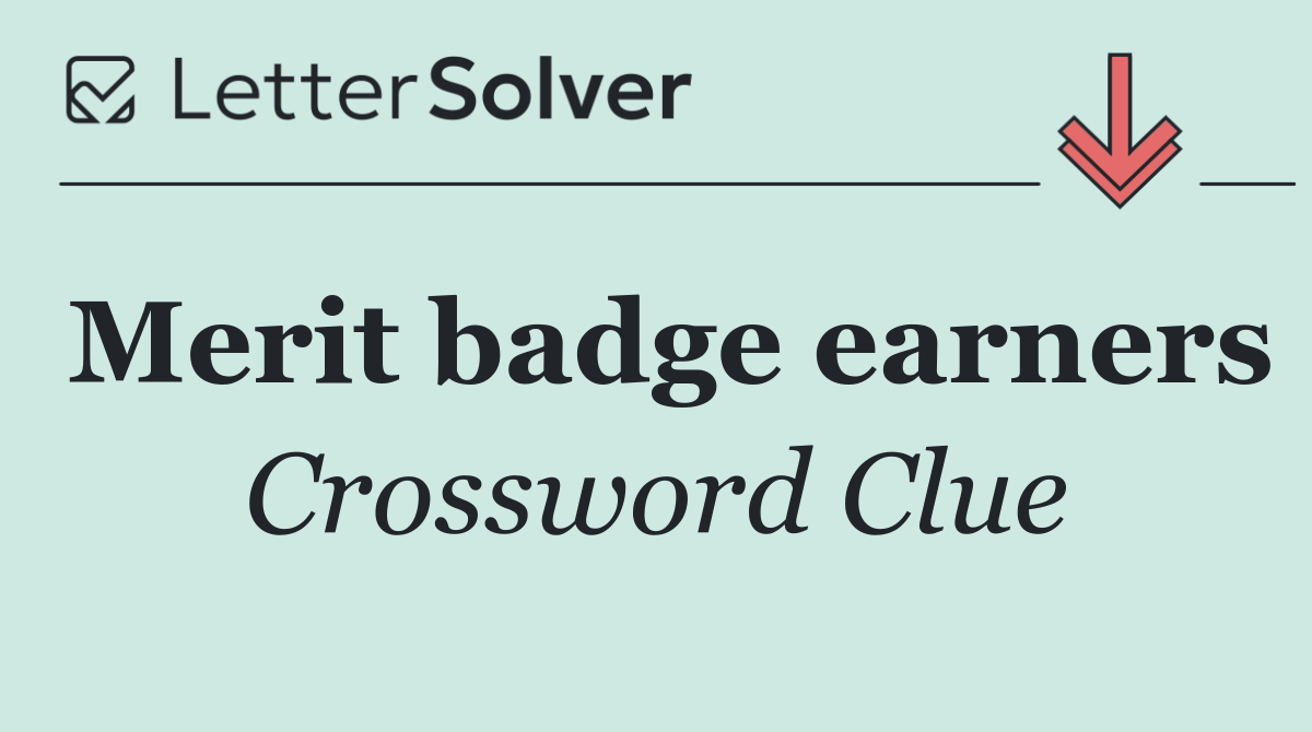 Merit badge earners