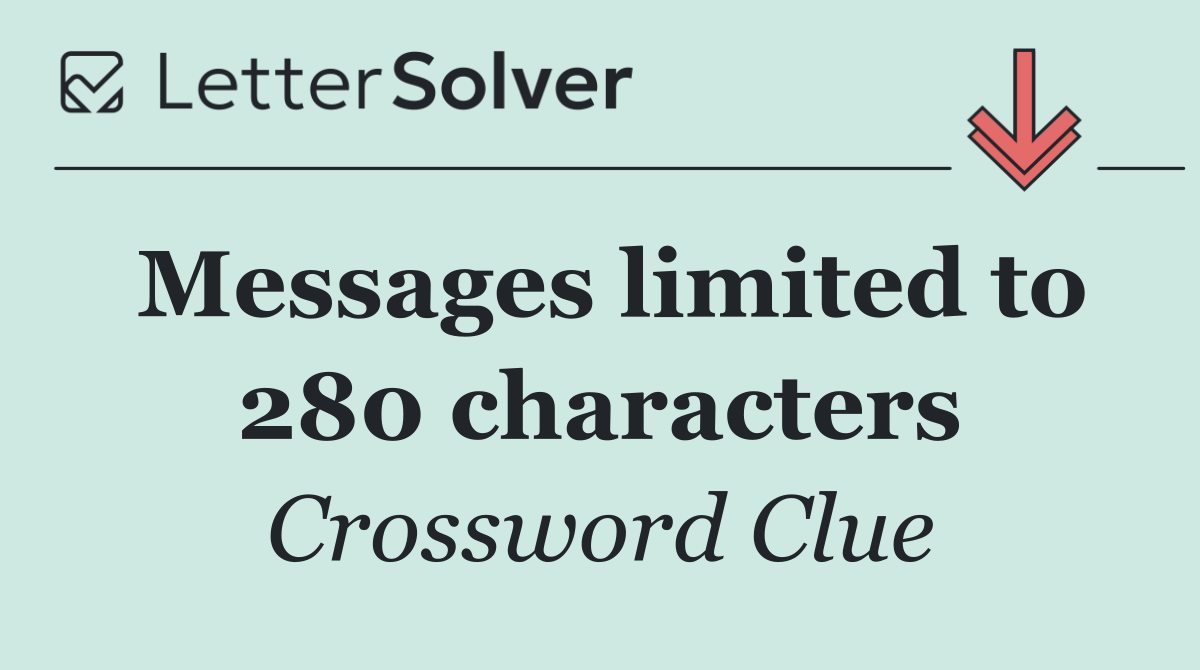 Messages limited to 280 characters