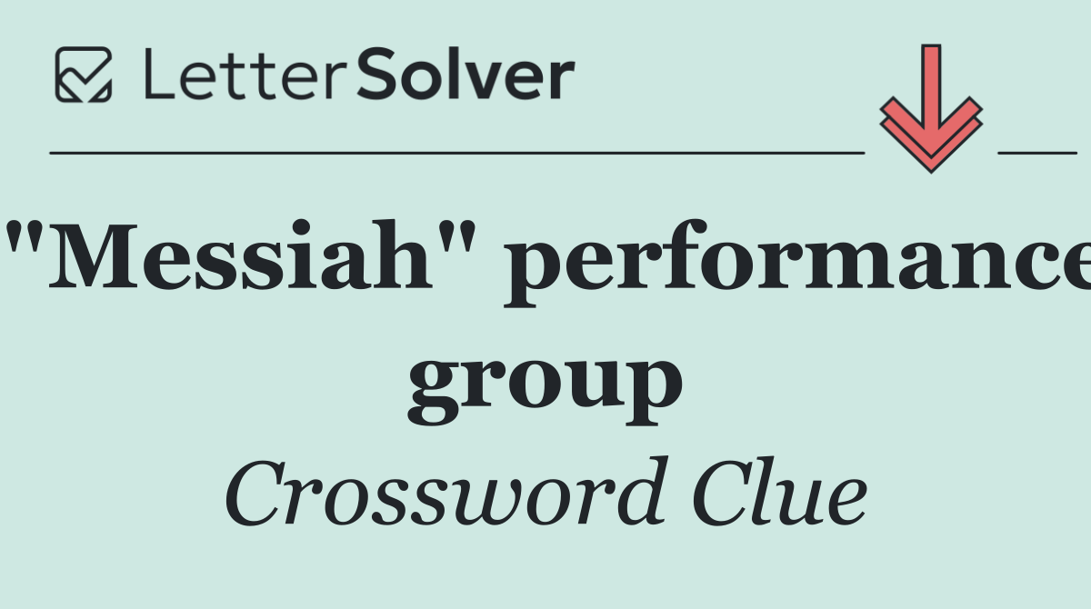 "Messiah" performance group