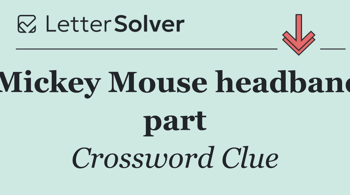 Mickey Mouse headband part