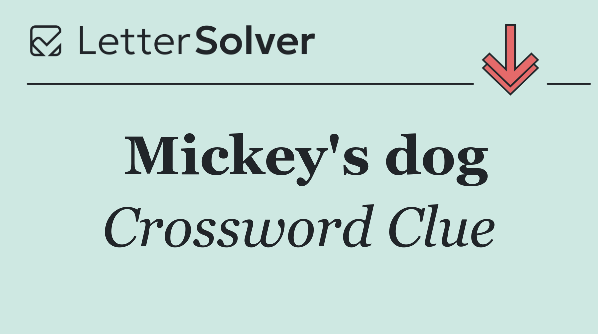 Mickey's dog