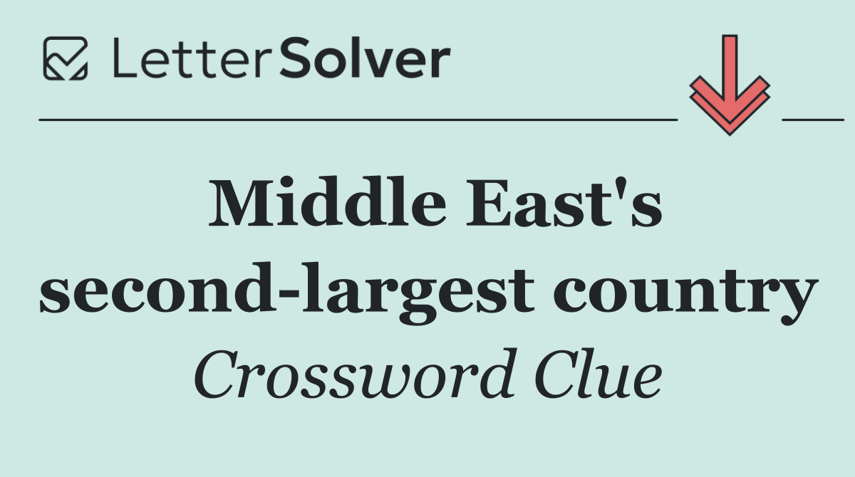 Middle East's second largest country