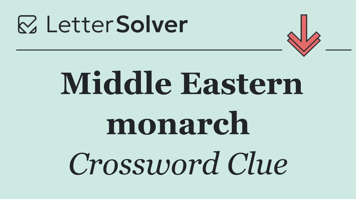 Middle Eastern monarch