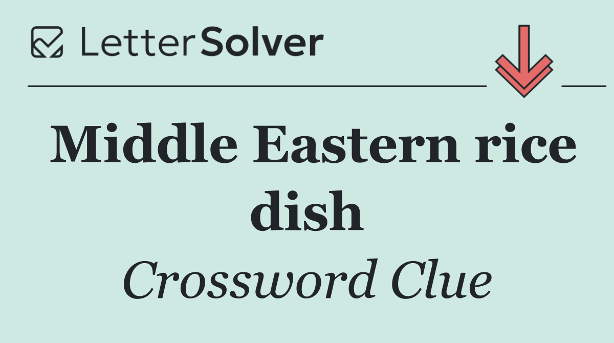 Middle Eastern rice dish
