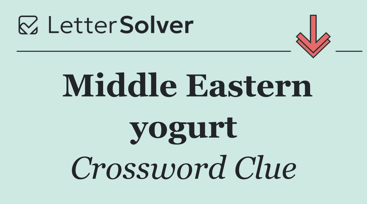 Middle Eastern yogurt