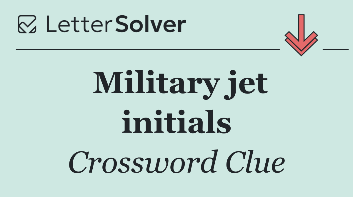 Military jet initials