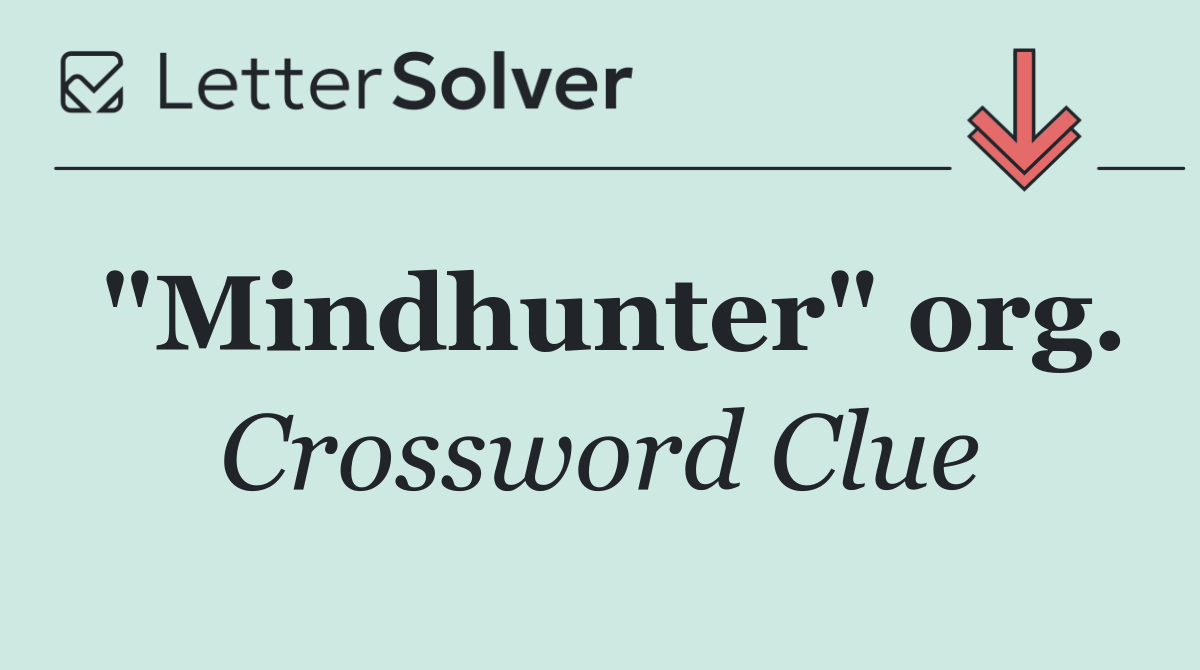 "Mindhunter" org.