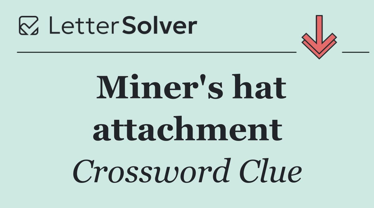 Miner's hat attachment