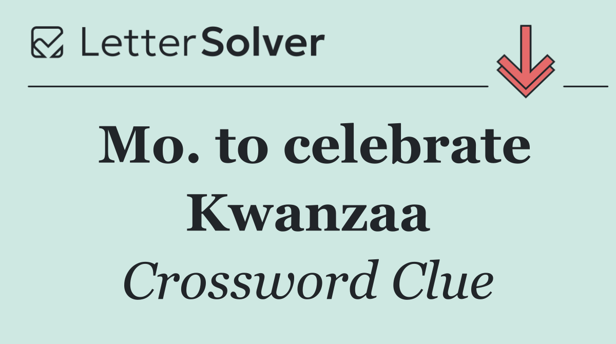 Mo. to celebrate Kwanzaa