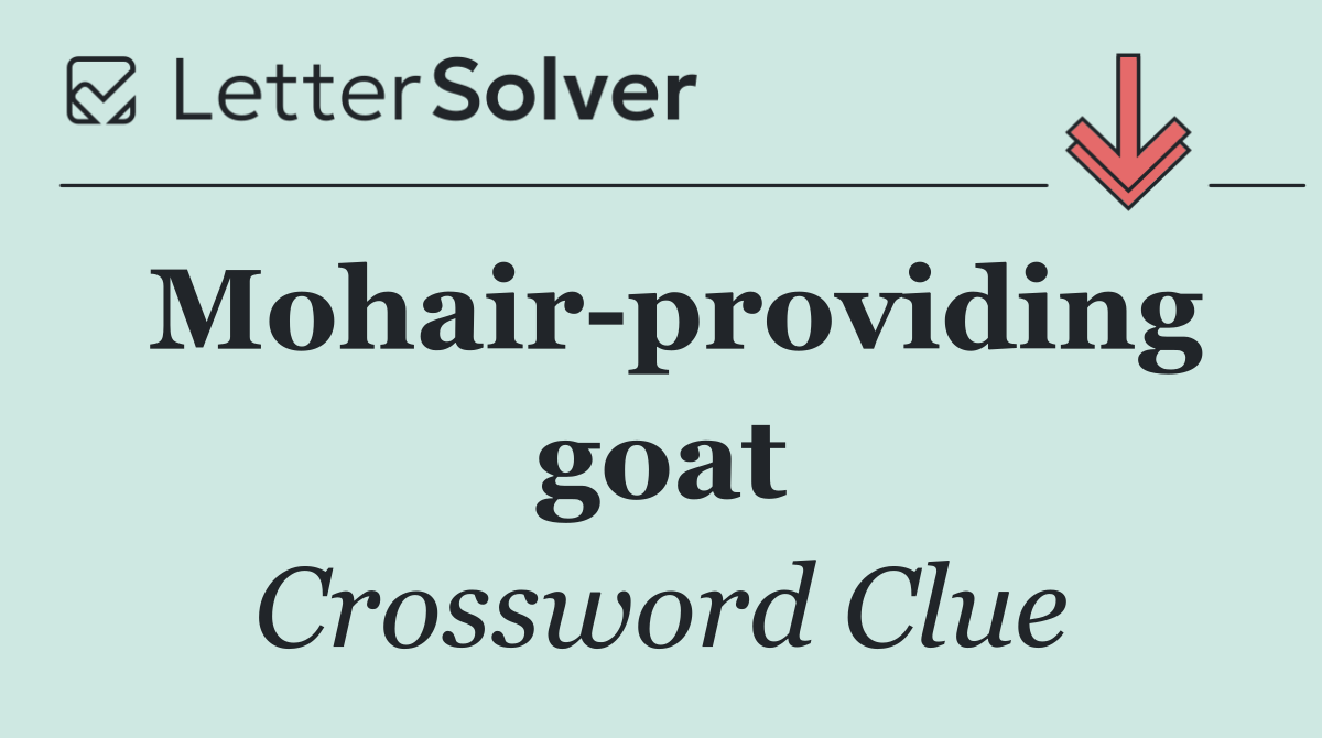 Mohair providing goat
