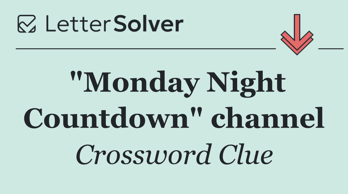 "Monday Night Countdown" channel