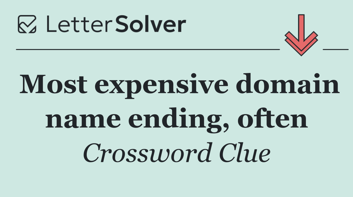 Most expensive domain name ending, often