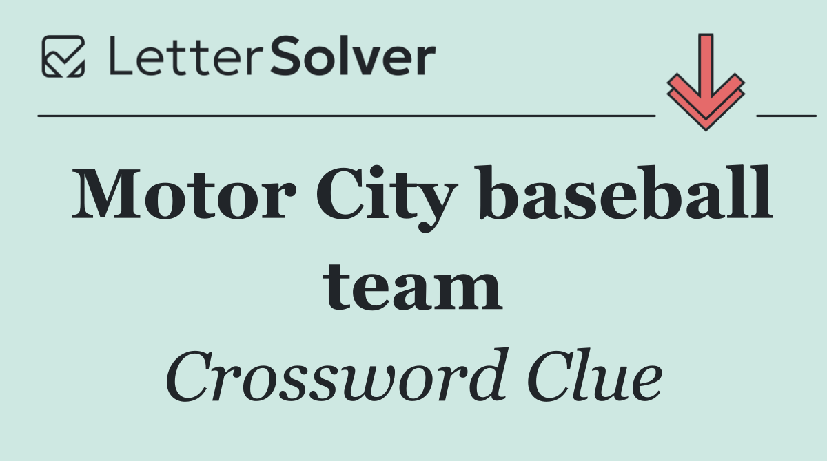 Motor City baseball team