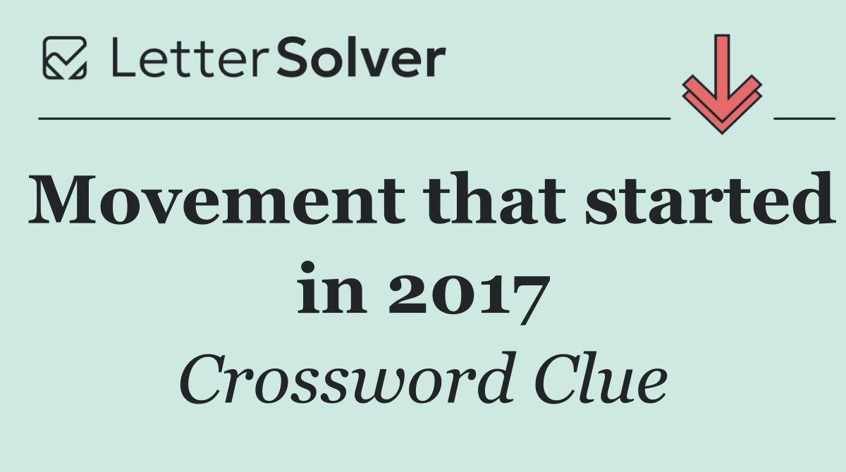 Movement that started in 2017
