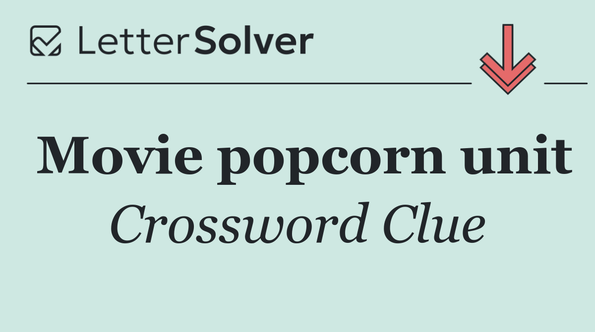 Movie popcorn unit