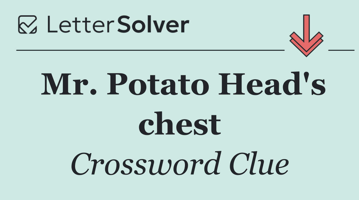 Mr. Potato Head's chest