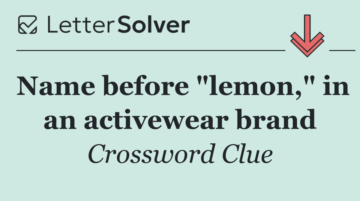 Name before "lemon," in an activewear brand