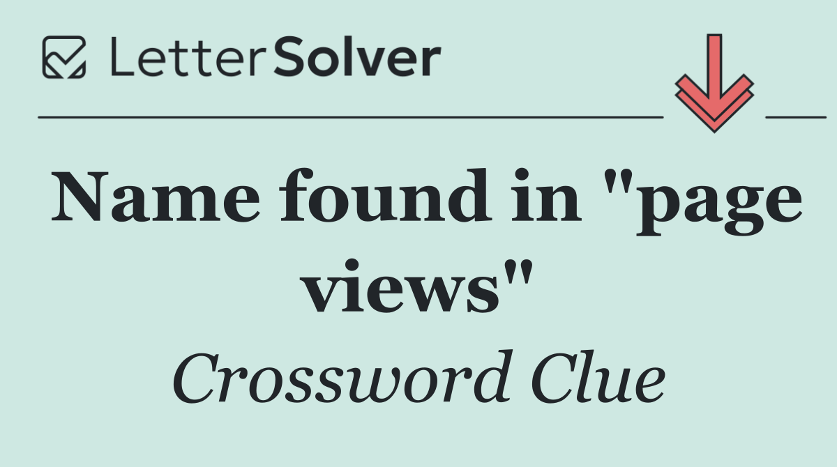 Name found in "page views"