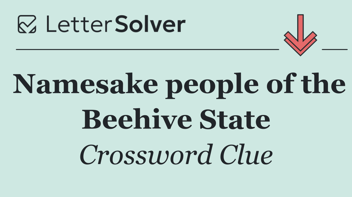 Namesake people of the Beehive State
