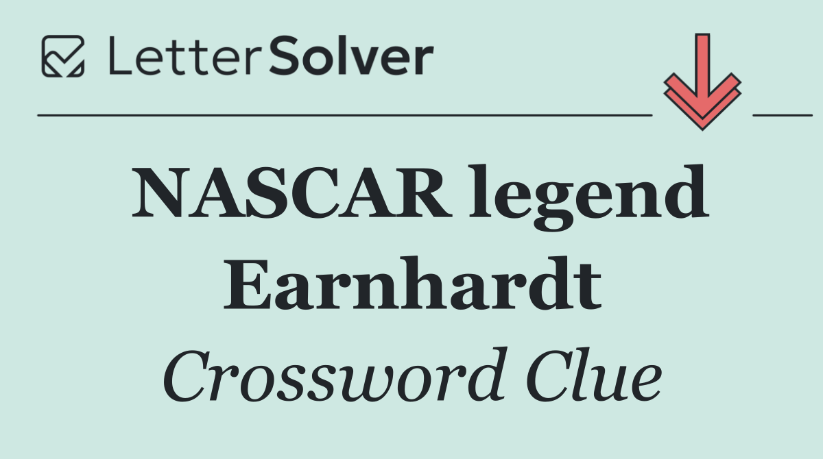 NASCAR legend Earnhardt