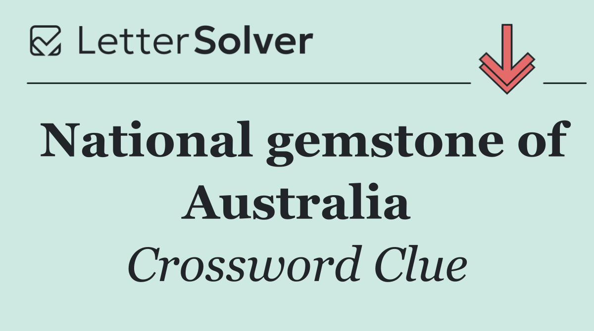 National gemstone of Australia