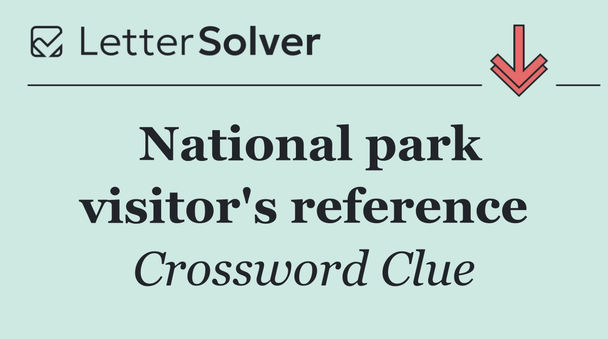 National park visitor's reference