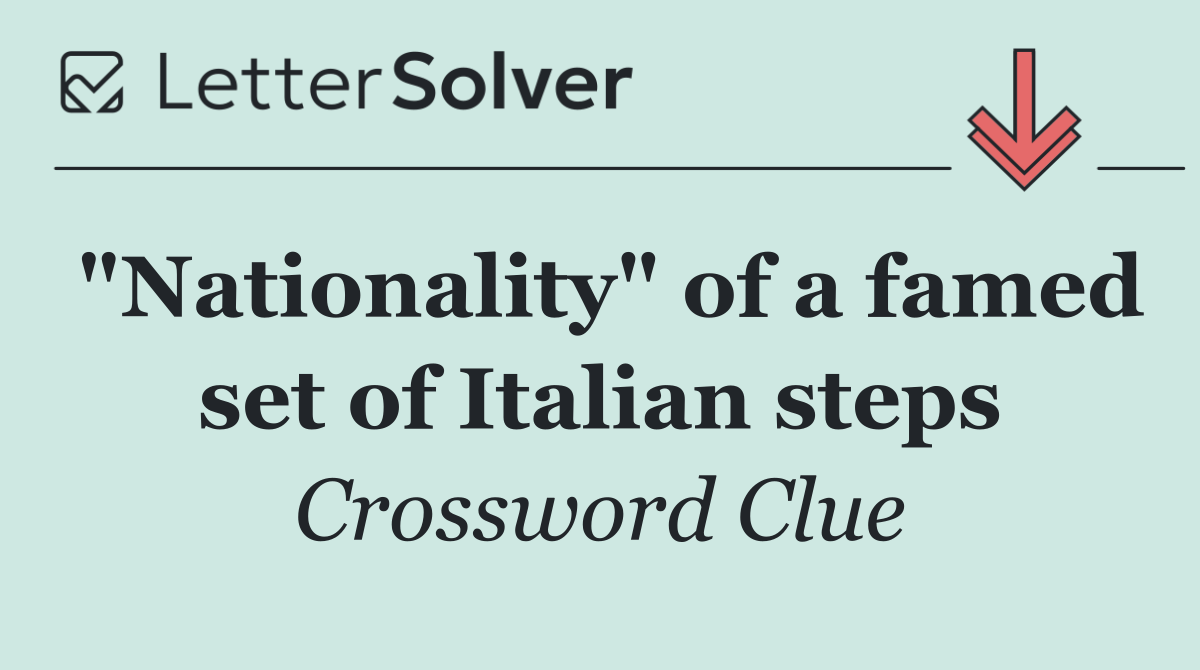 "Nationality" of a famed set of Italian steps