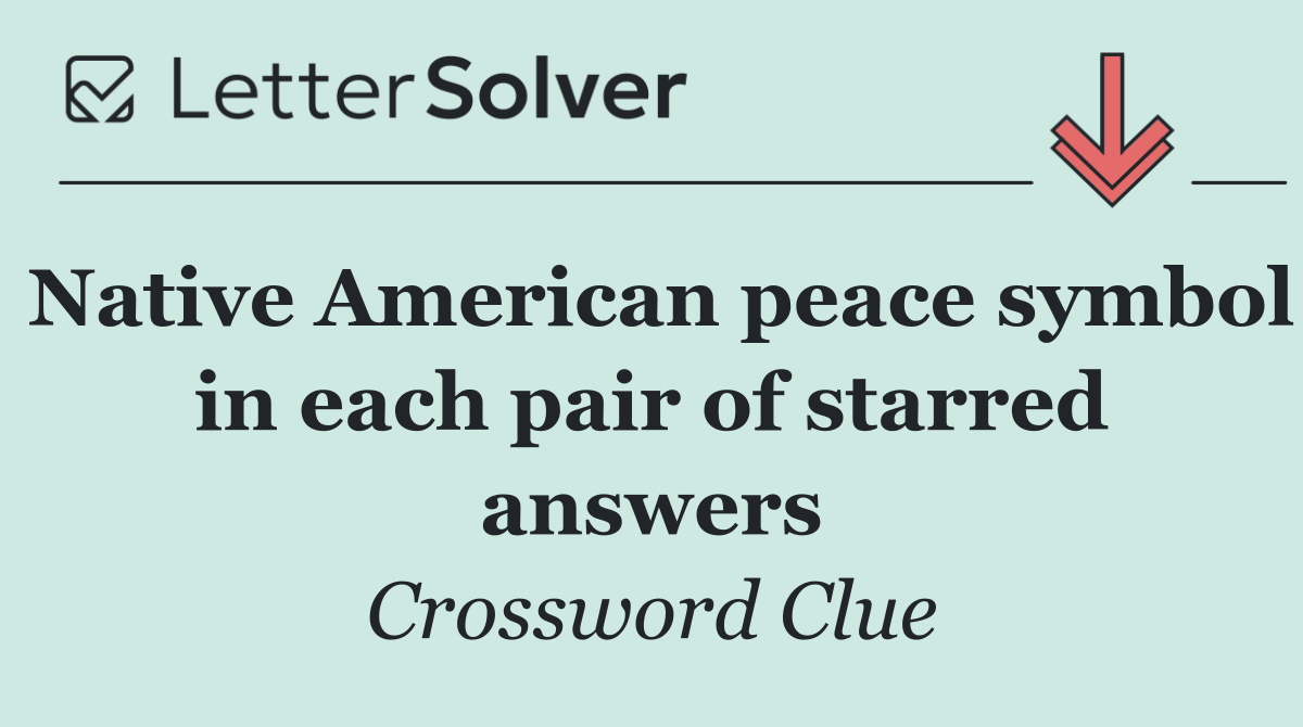 Native American peace symbol in each pair of starred answers