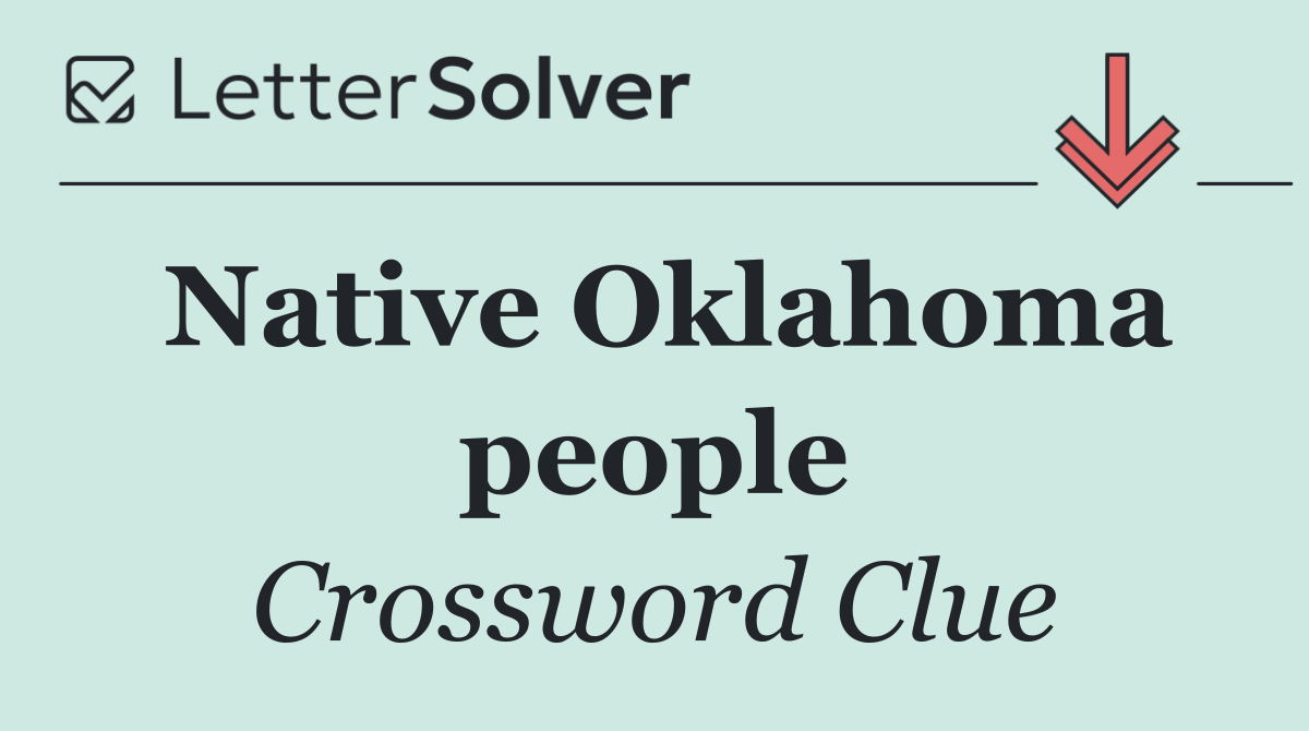 Native Oklahoma people