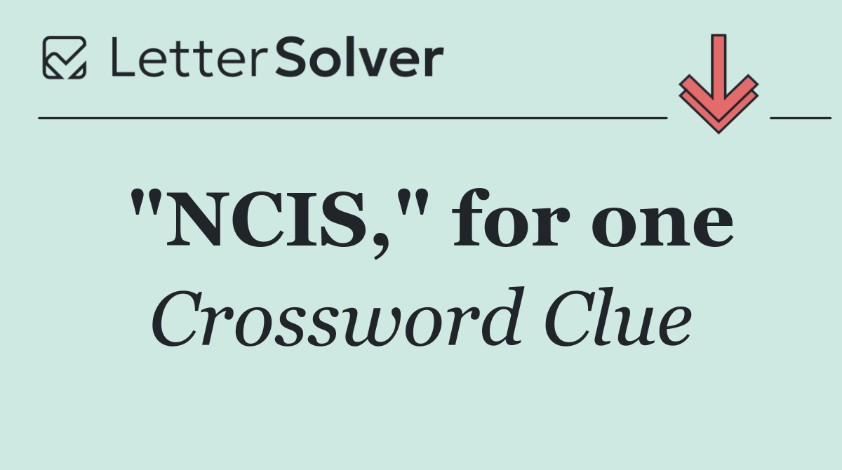 "NCIS," for one