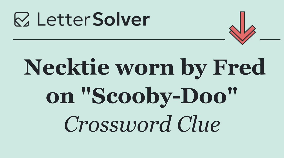 Necktie worn by Fred on "Scooby Doo"