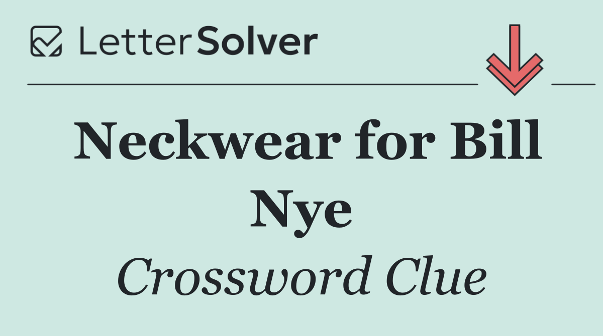 Neckwear for Bill Nye
