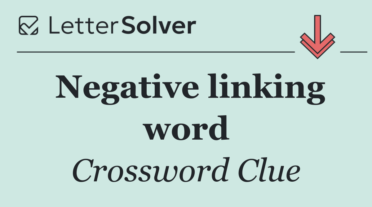 Negative linking word