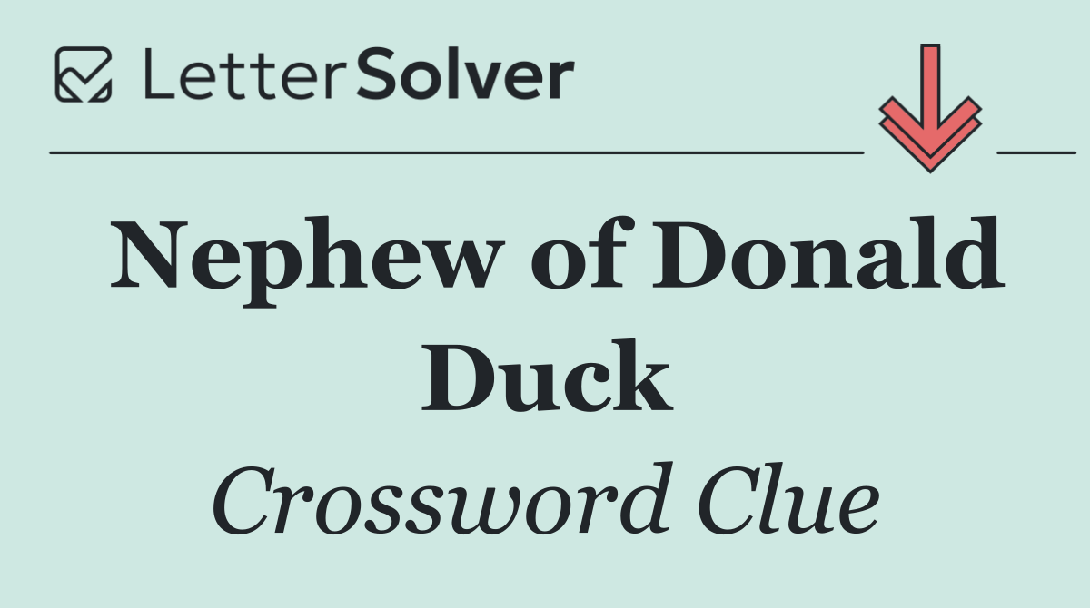 Nephew of Donald Duck