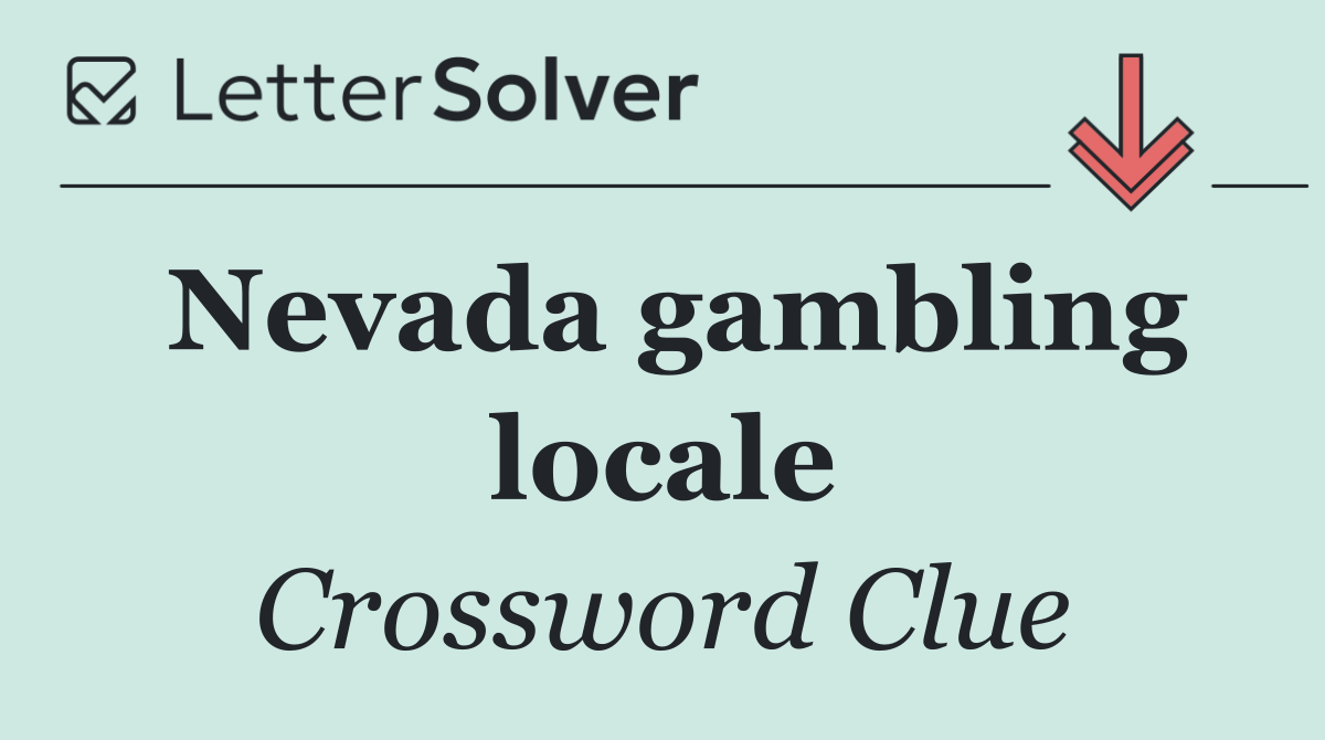 Nevada gambling locale