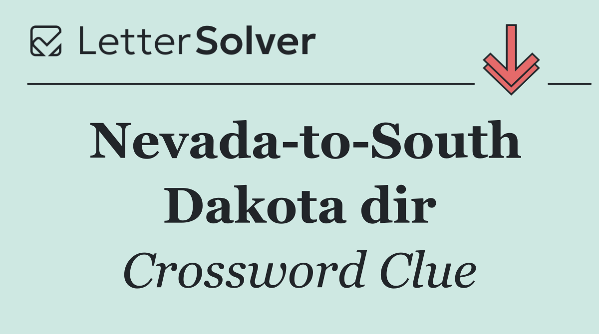 Nevada to South Dakota dir