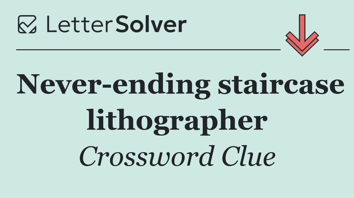 Never ending staircase lithographer