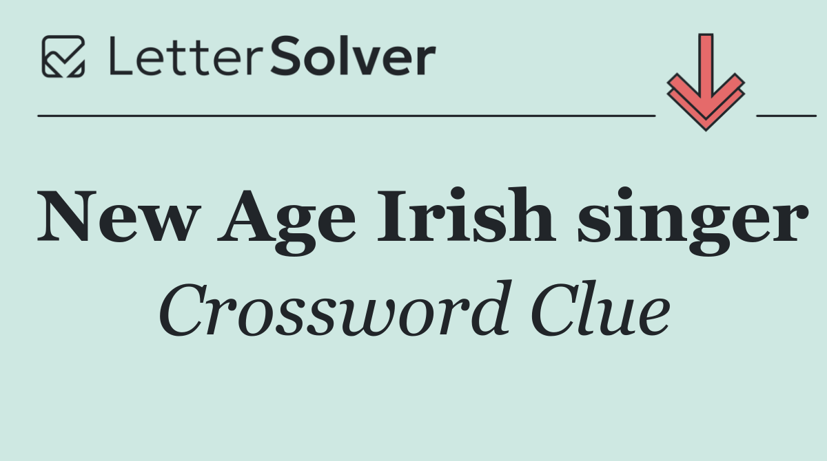 New Age Irish singer