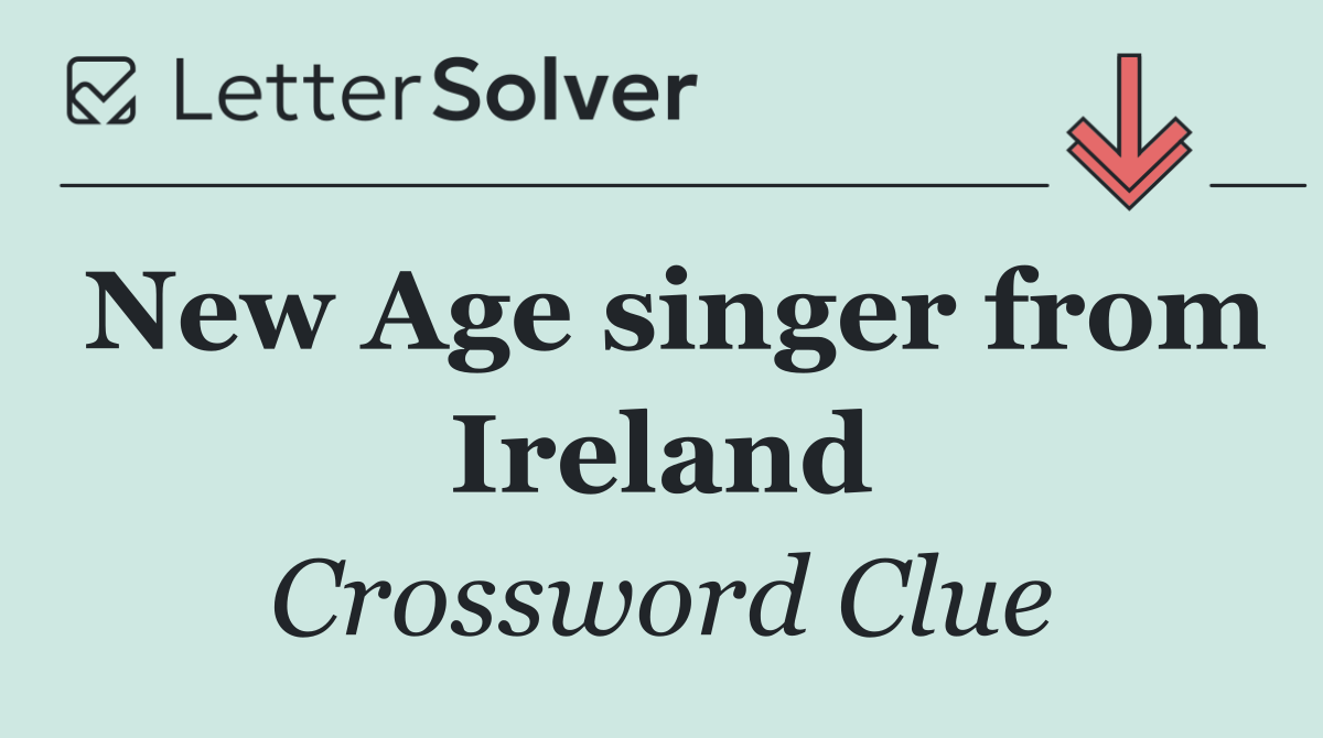 New Age singer from Ireland
