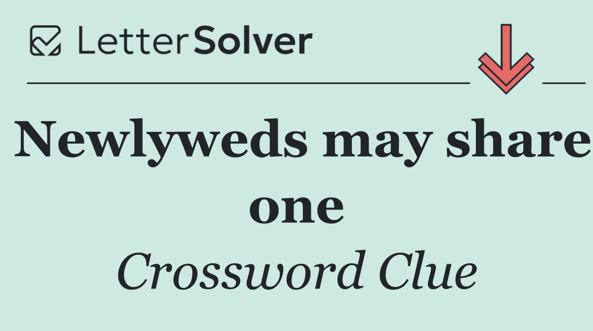 Newlyweds may share one