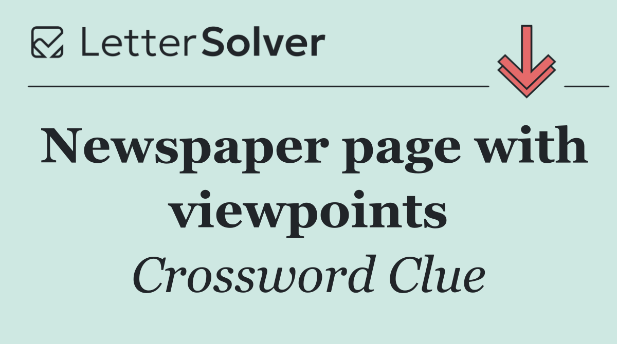 Newspaper page with viewpoints
