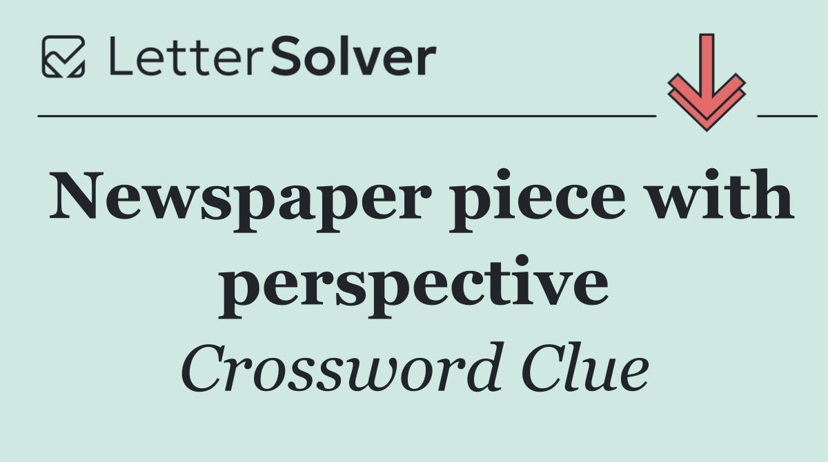 Newspaper piece with perspective