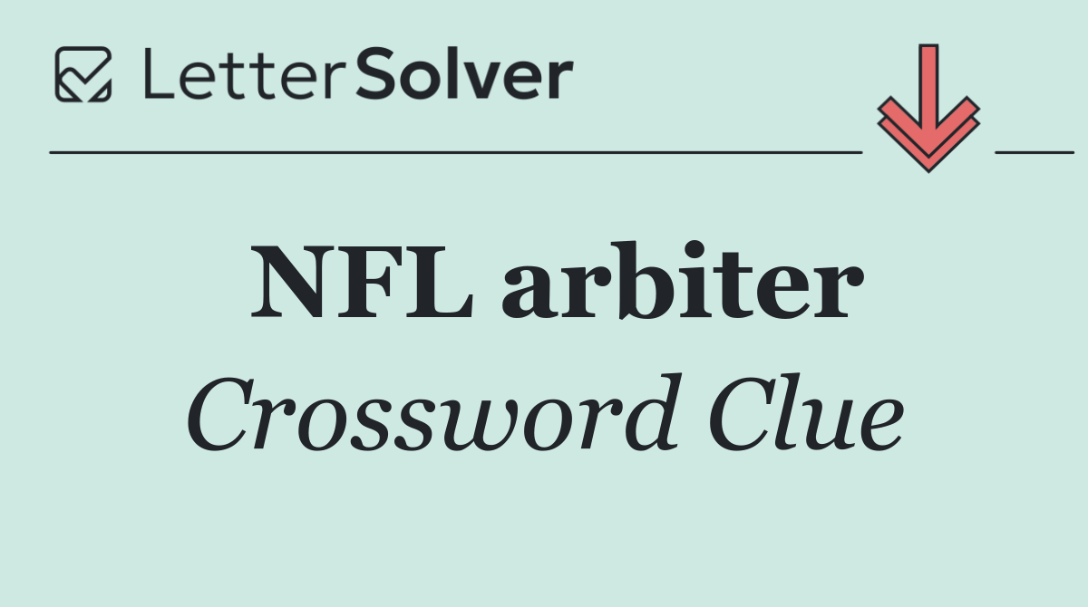 NFL arbiter