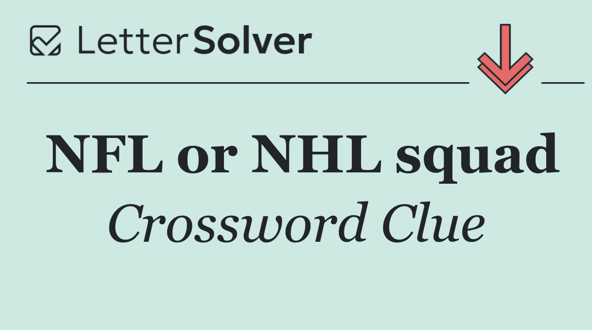 NFL or NHL squad