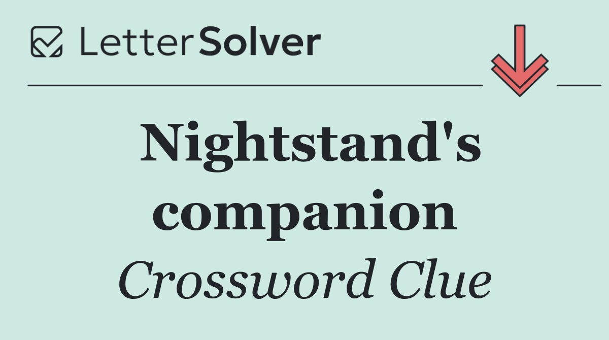 Nightstand's companion
