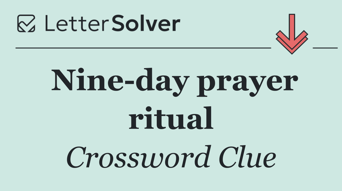 Nine day prayer ritual