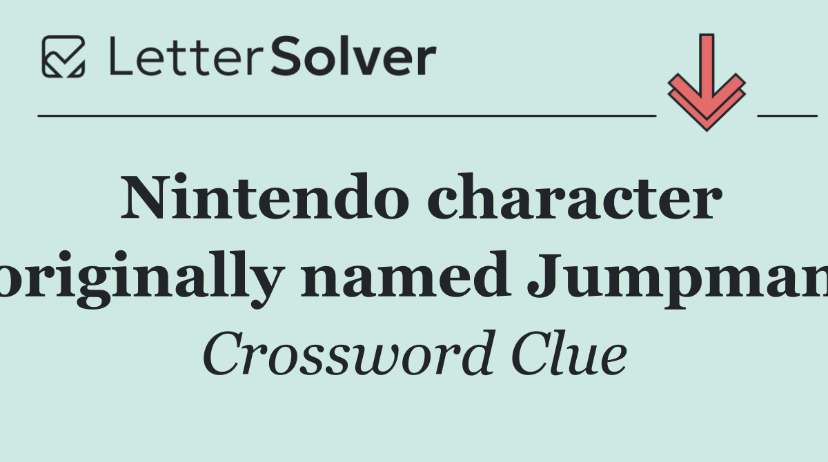 Nintendo character originally named Jumpman