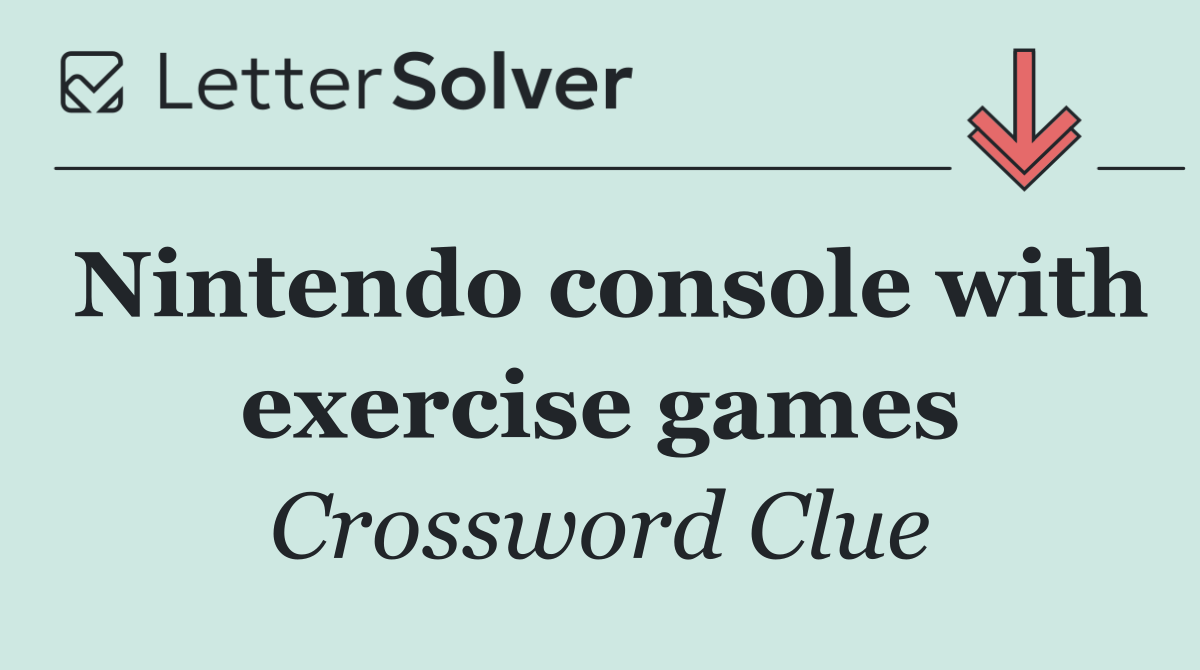 Nintendo console with exercise games